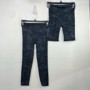 Spanx Bundle Seamless Shaping Leggings and Shorts Cameo size Small